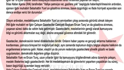Iğdır’da Basın Özgürlüğü Mücadelesi ve Gazetecilere Yönelik Gözaltı Olayları