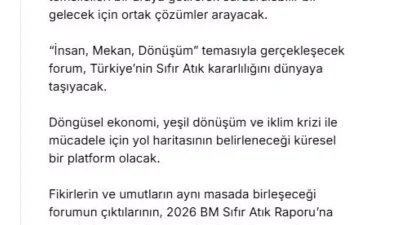 İstanbul’da Düzenlenecek Sıfır Atık Forumu ile Sürdürülebilir Geleceğe Yönelik Adımlar