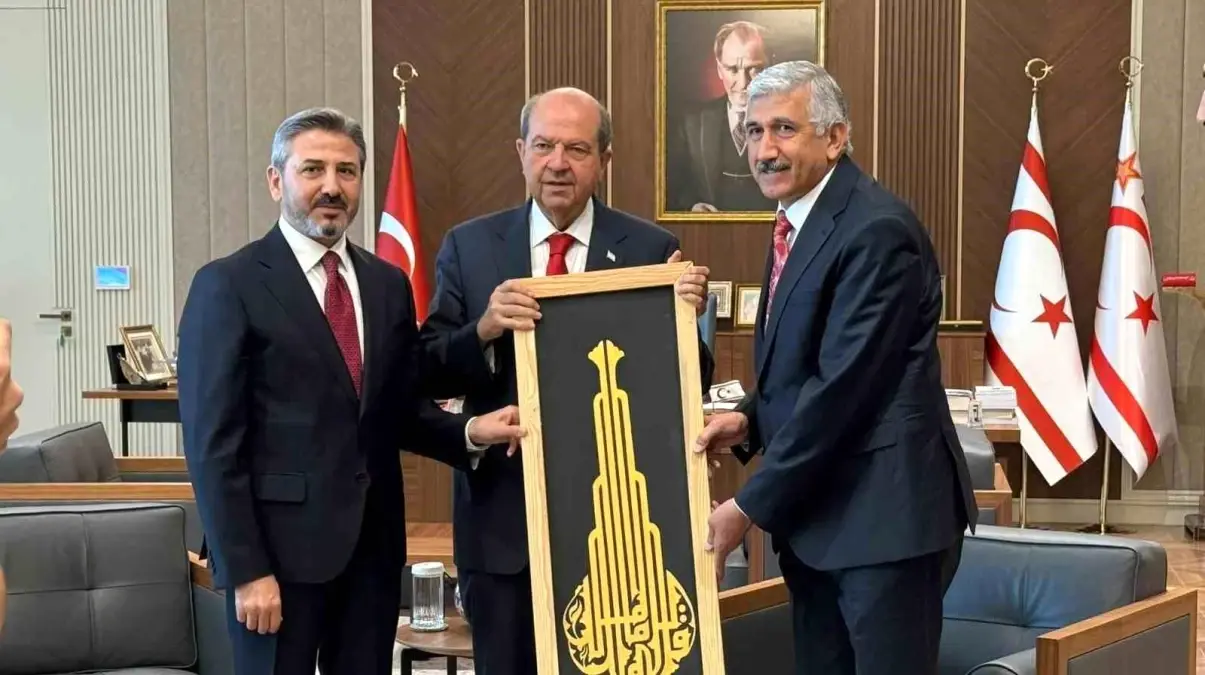 KKTC Cumhurbaşkanı Ersin Tatar ile Görüşen Adıyamanlı Temsilciler ve Belediye Başkanı