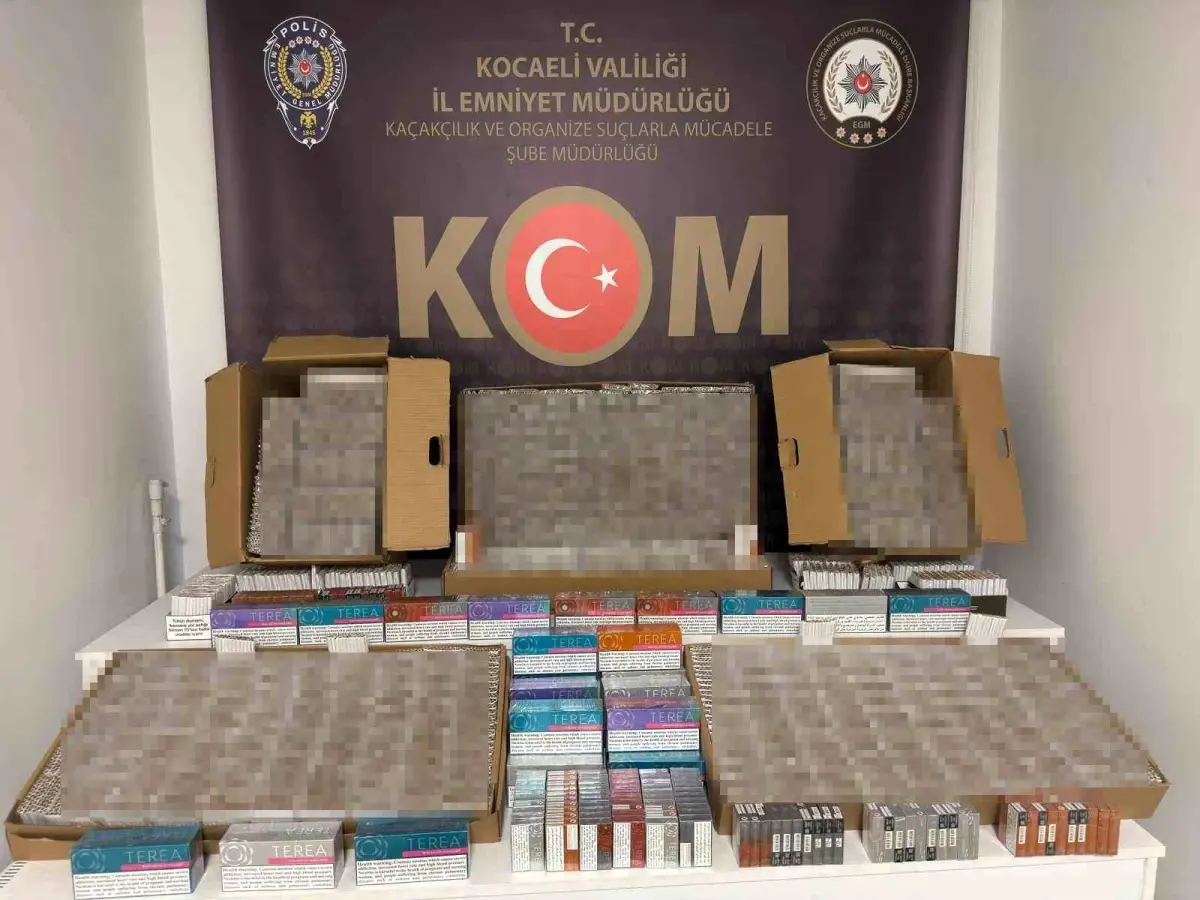 Kocaeli’de Kaçak Sigara ve Makaron Operasyonu Başarısı