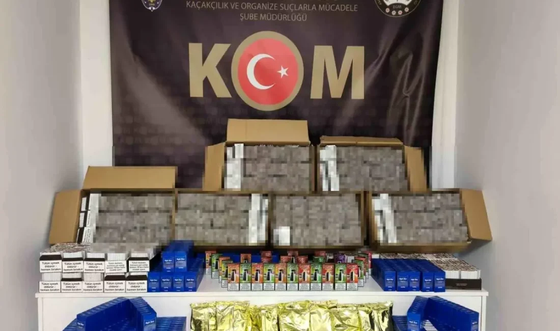 Kocaeli'nde gerçekleştirilen kaçak tütün