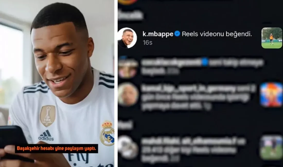 Kylian Mbappe'nin Başakşehir paylaşımına
