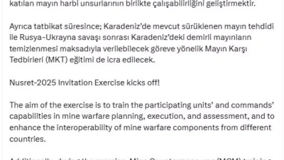 Milli Savunma Bakanlığı’nın Mayınla Mücadele Tatbikatı ‘Nusret-2025’ Başladı