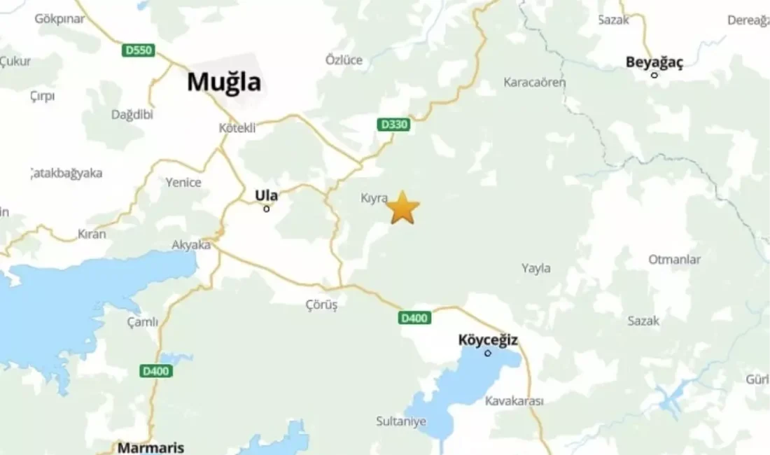 Muğla Köyceğiz'de 4.1 büyüklüğünde