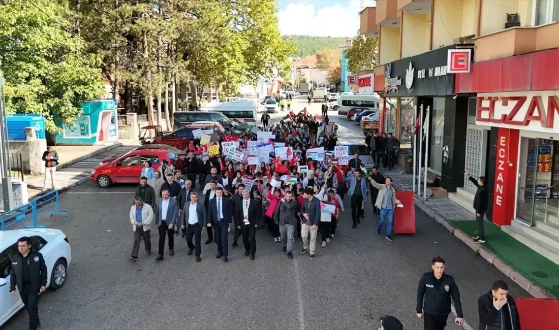 Orhaneli'de Filistin'e destek amacıyla