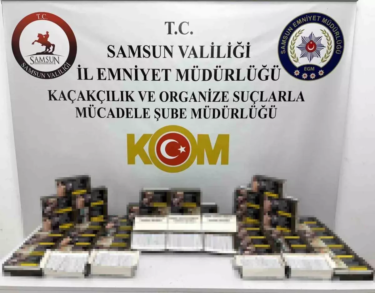 Samsun İlkadım’da Kaçak Sigara Operasyonu: 12 Bin 800 Makaron Ele Geçirildi