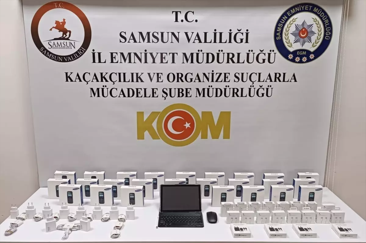 Samsun’da Gümrük Kaçağı Elektronik Eşya Operasyonu Sonucu 25 Cep Telefonu Ele Geçirildi
