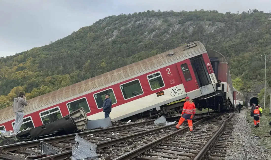 Slovakya'da meydana gelen demiryolu