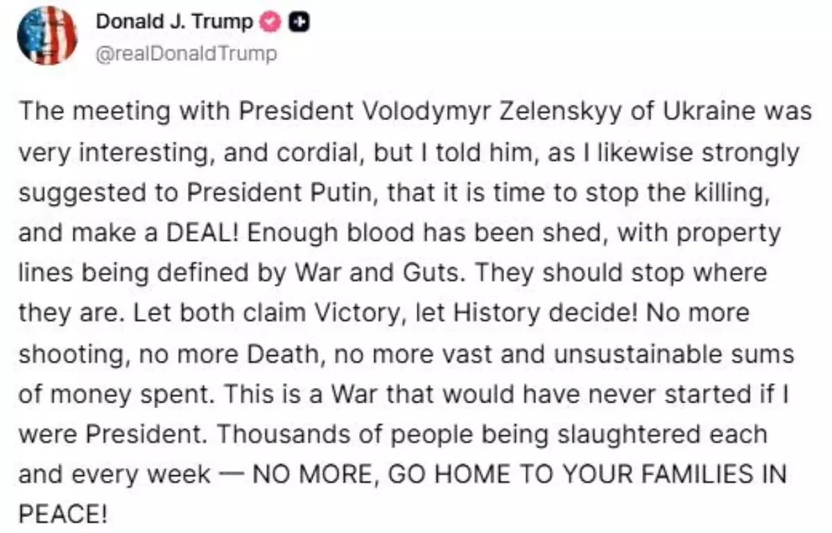 Trump’tan Zelenskiy ile Görüşmeye Yönelik Önemli Açıklamalar