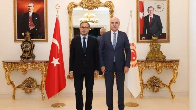 Türkiye Büyük Millet Meclisi Başkanı Numan Kurtulmuş ile TÜRKPA Heyeti Arasında Görüşme