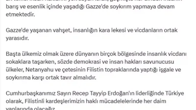 Türkiye’den Filistin ve İsrail’e Dair Güçlü Mesaj: Ortak Duruş Zamanı