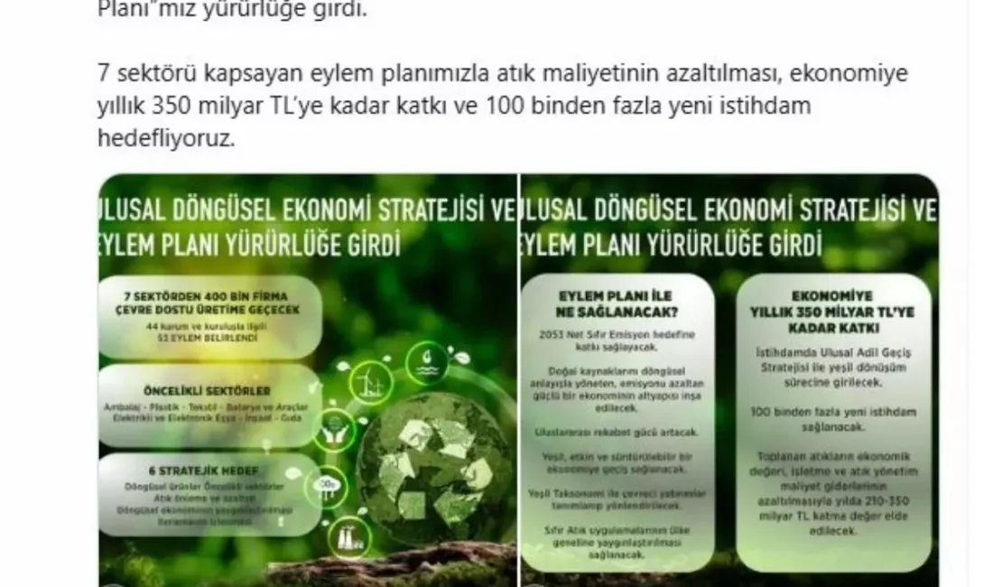 Türkiye'nin döngüsel ekonomi yolculuğu