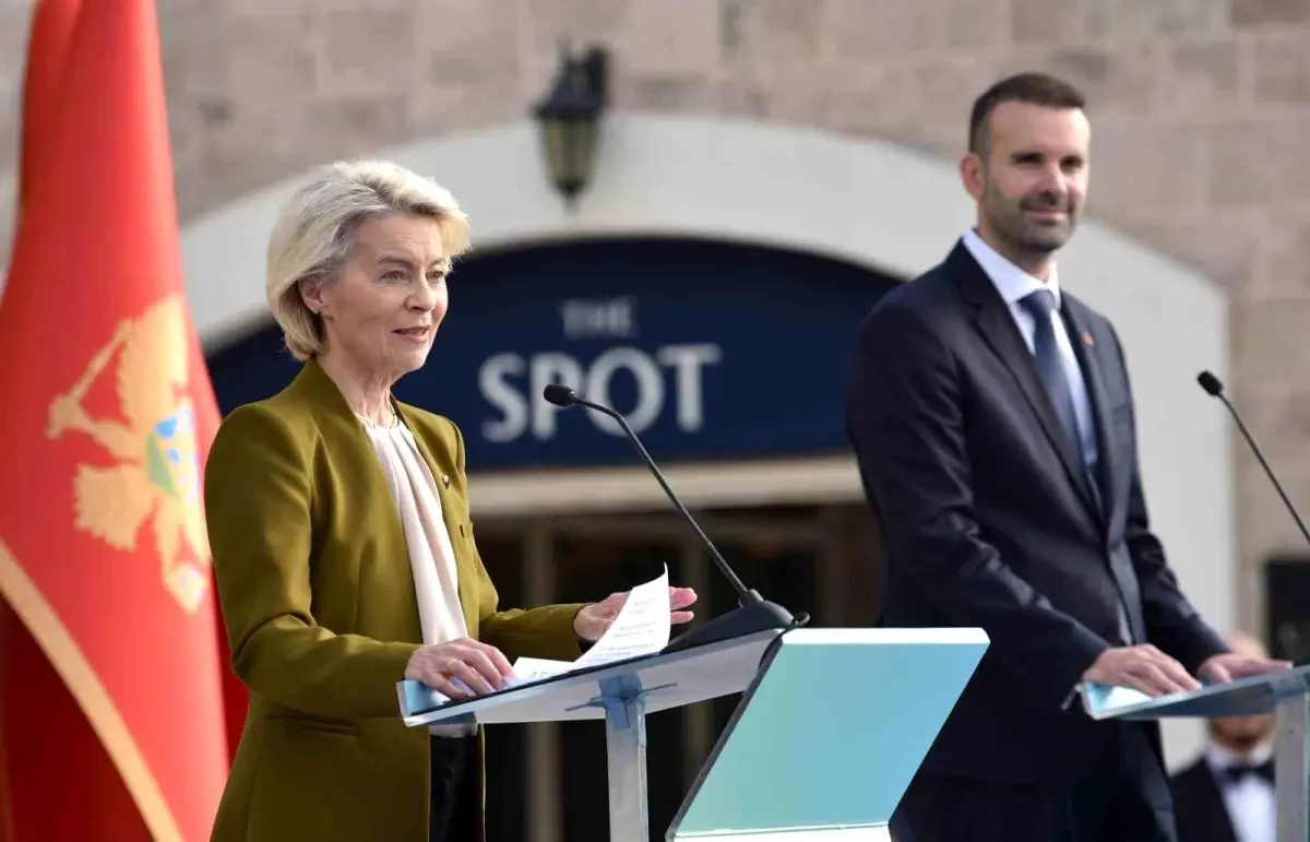 Ursula von der Leyen, Karadağ’da AB Yolculuğunu Destekliyor ve Hedefleri Paylaşıyor