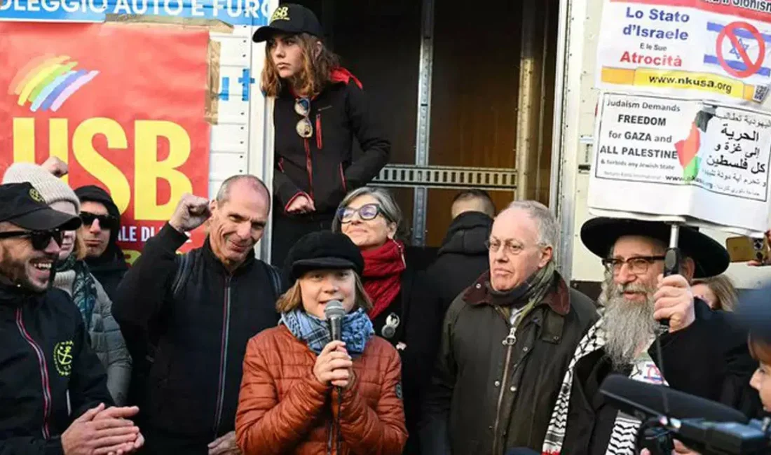 İtalya'da Greta Thunberg ve