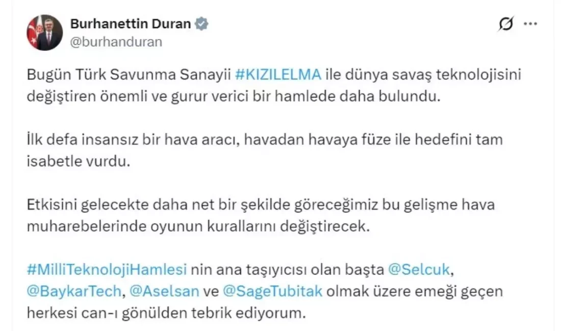 Milli Savunma Sanayimizin gurur