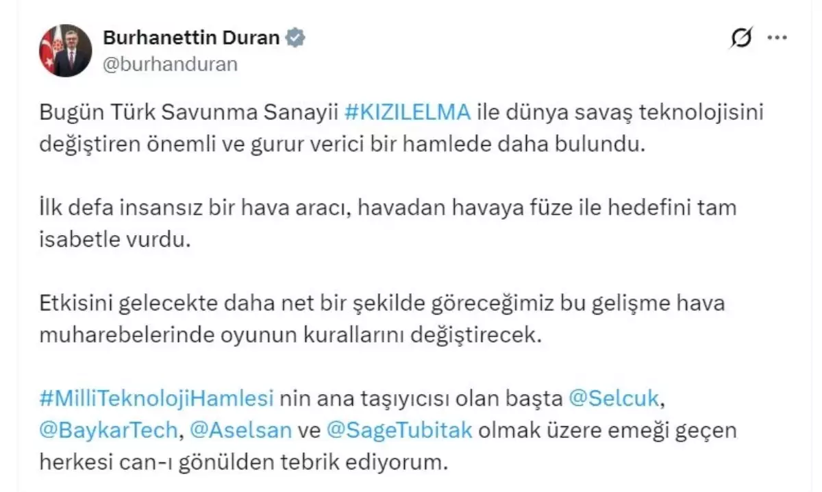 Milli Savunma Sanayimizin Gurur Dönemi: KIZILELMA Projesi ve Gelişmeler