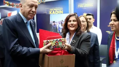 Aydın Büyükşehir Belediye Başkanı Özlem Çerçioğlu’nun Cumhurbaşkanı Erdoğan ile Uluslararası Kadın Zirvesi Ziyareti