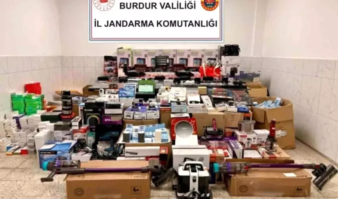 Burdur'da gerçekleştirilen kaçak elektronik