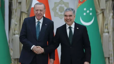 Erdoğan, Aşkabat’ta Resmi Törenle Karşılandı