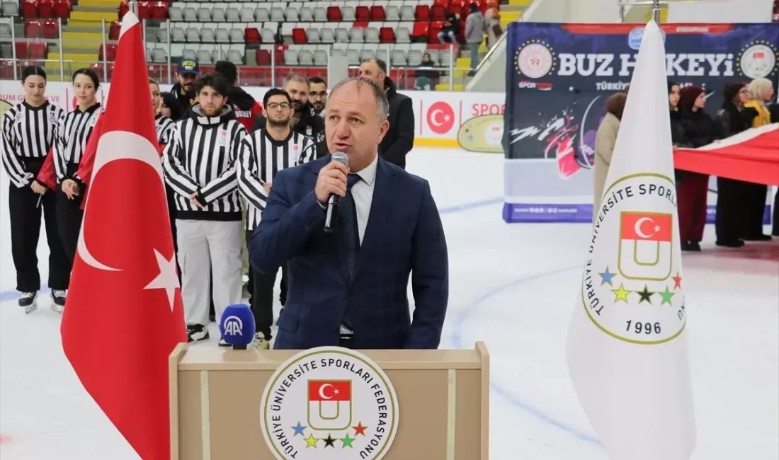 Erzurum'da buz hokeyi kupası