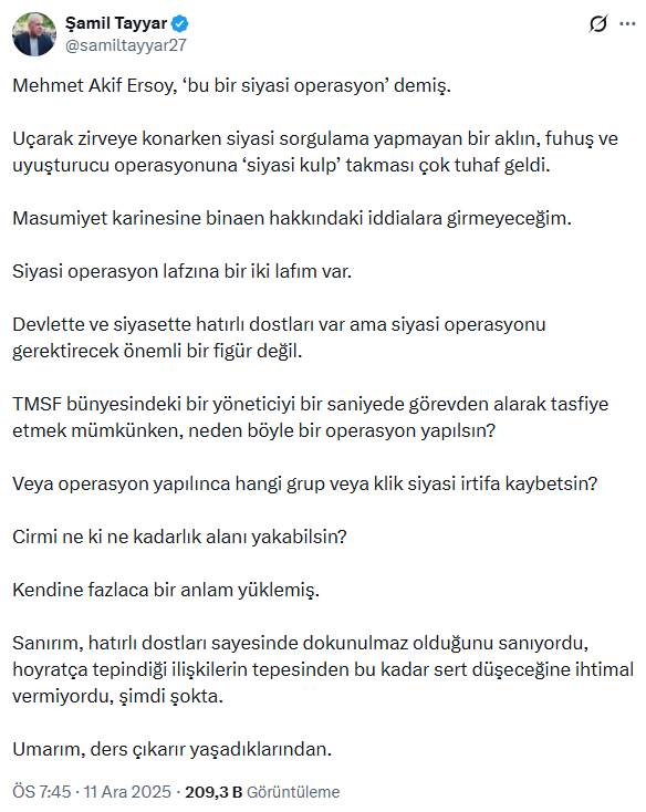 Eski Habertürk Yöneticisi Mehmet Akif Ersoy'a Siyasi Operasyon İddiası