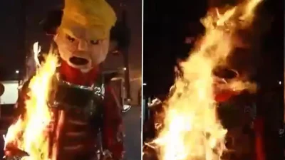 Guatemala’da Göç Politikasına Tepki Olarak Kukla Yakma Ritüeli