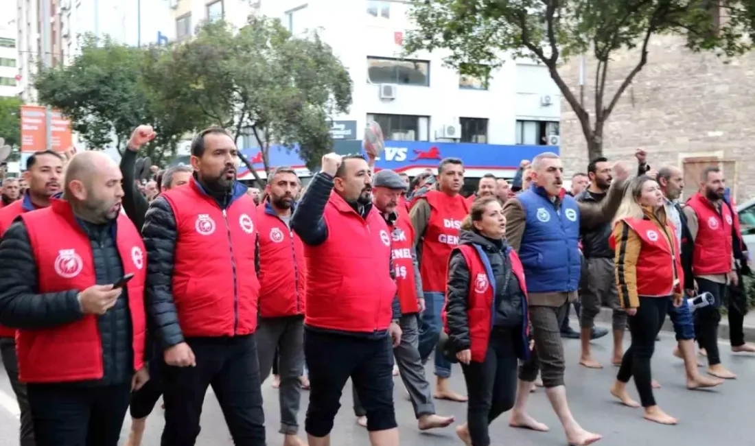 İzmir işçilerinin çıplak ayakla