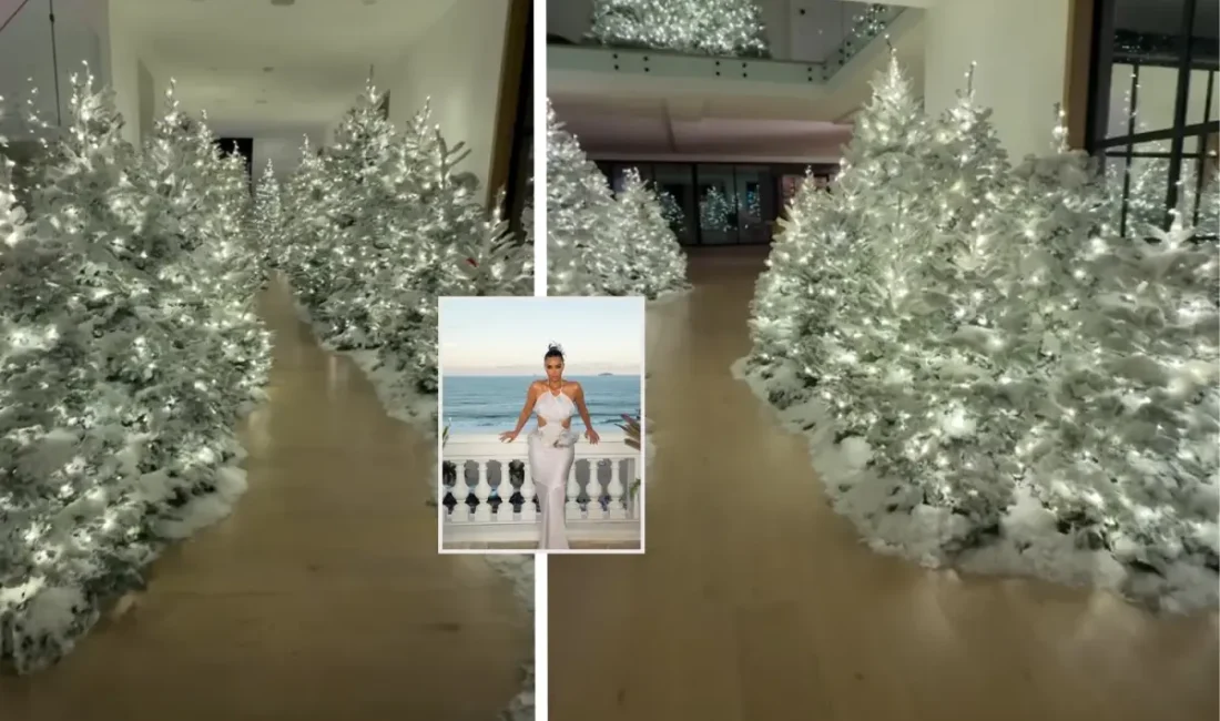 Kim Kardashian'ın gösterişli Noel