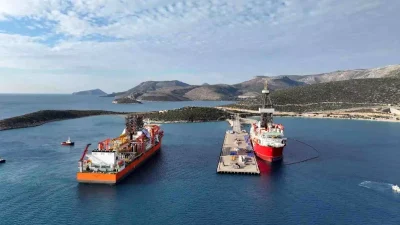 Mersin Taşucu Limanı’nda Yeni Sondaj Gemisi Heyecanı