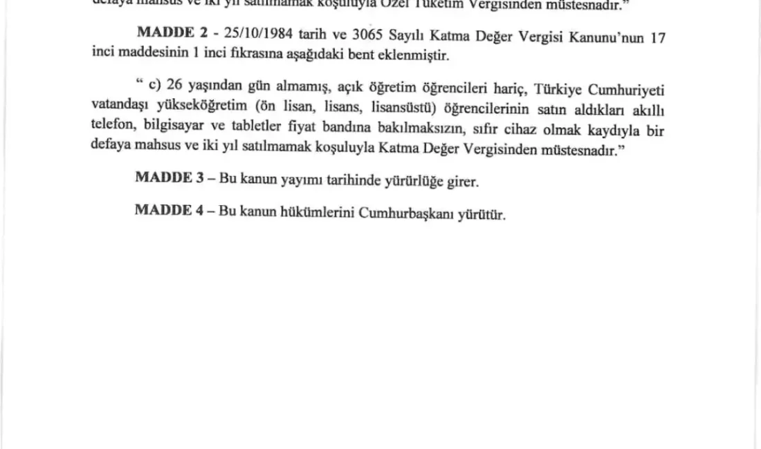 MHP’den üniversite öğrencileri için