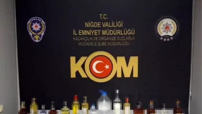 Niğde’de Kaçak ve Sahte Alkollü İçkilerle Mücadelede Başarılı Operasyon