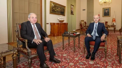 Numan Kurtulmuş ve KEİPA Genel Sekreteri Asaf Hajiyev Toplantısı