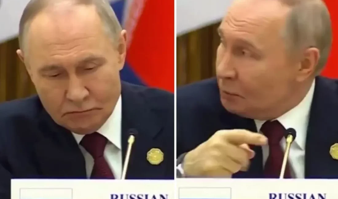 Putin'in mikrofon arızası anı