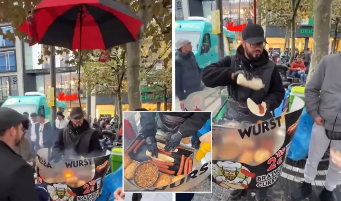Sokakta yenilikçi sosis satış