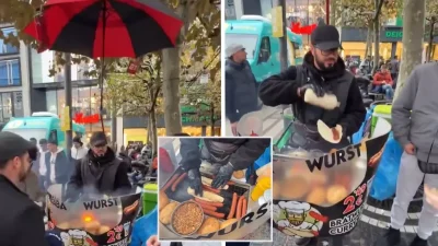 Sokakta Yenilikçi Sosis Satış Tekniği Sosyal Medyada Gündem Oldu