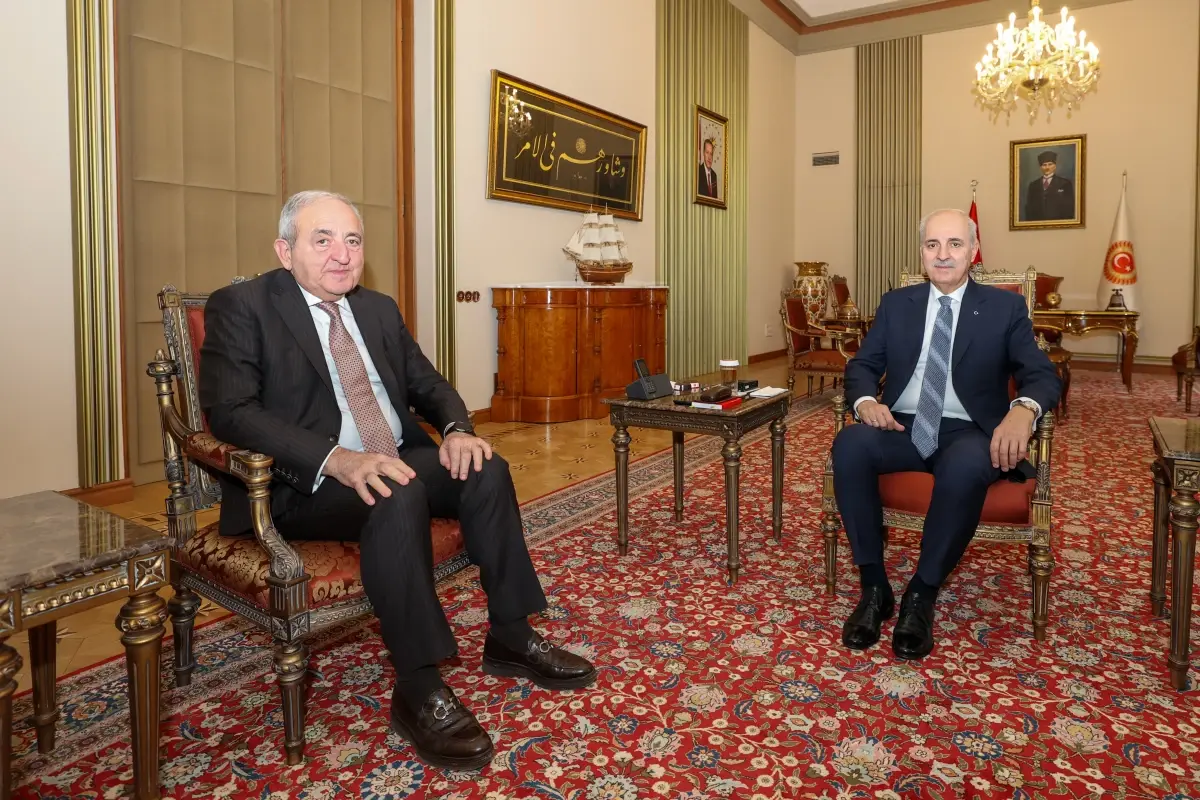 TBMM Başkanı Numan Kurtulmuş ile KEİPA Genel Sekreteri Asaf Hajiyev Görüşmesi
