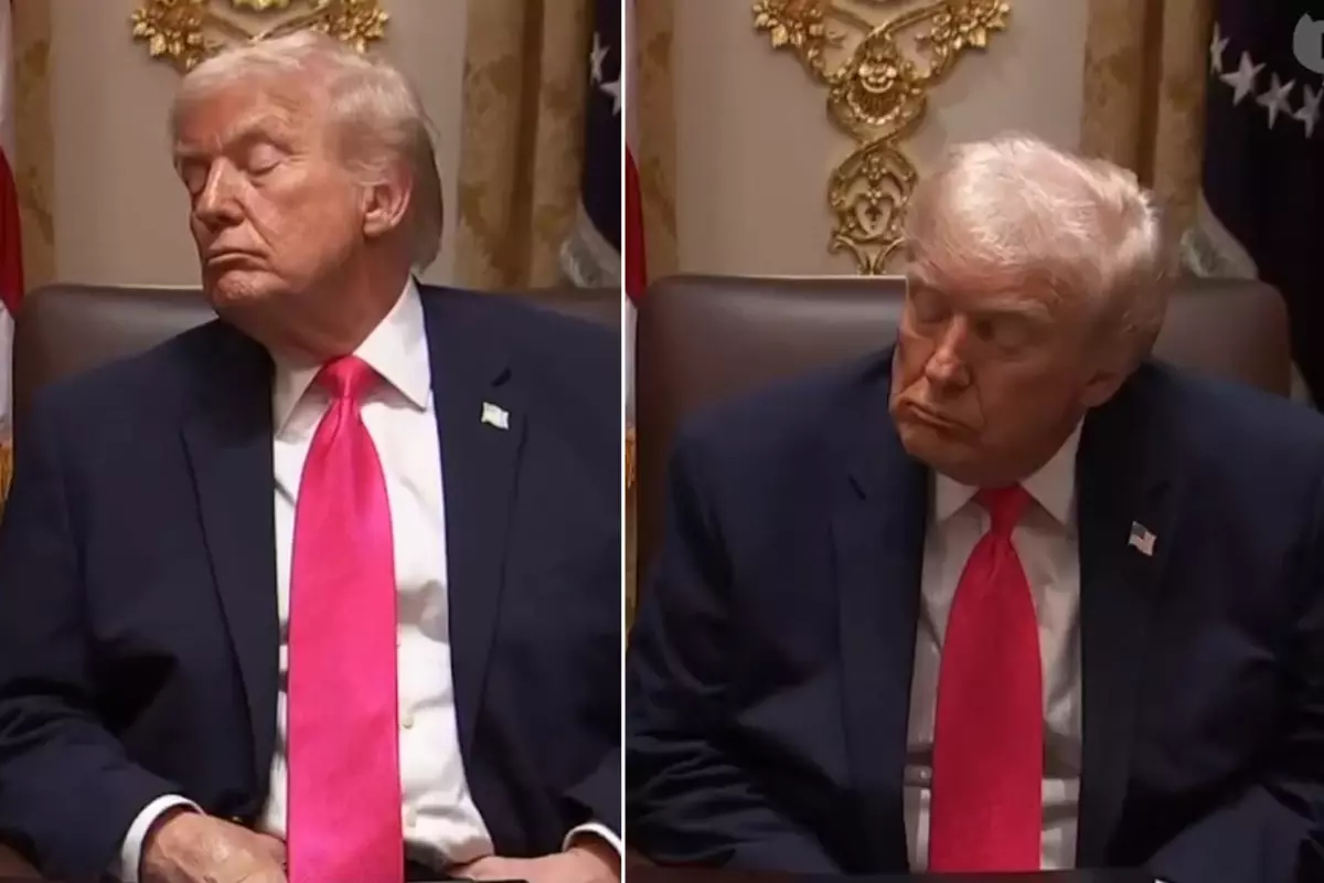 Trump’ın Kabine Toplantısındaki Göz Kapanması Sosyal Medyada Gündem Oldu