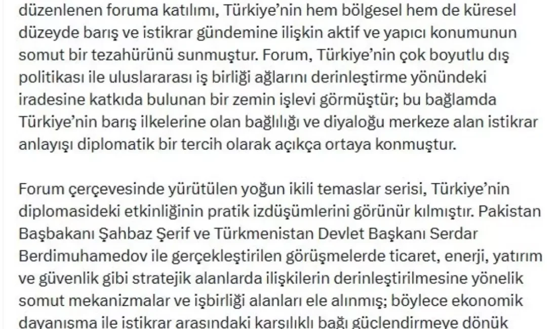 Türkiye'nin çok katmanlı diplomasideki