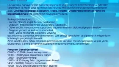 Uluslararası Sağlık ve Sanayi İşbirliği Zirvesi İstanbul’da Gerçekleşiyor