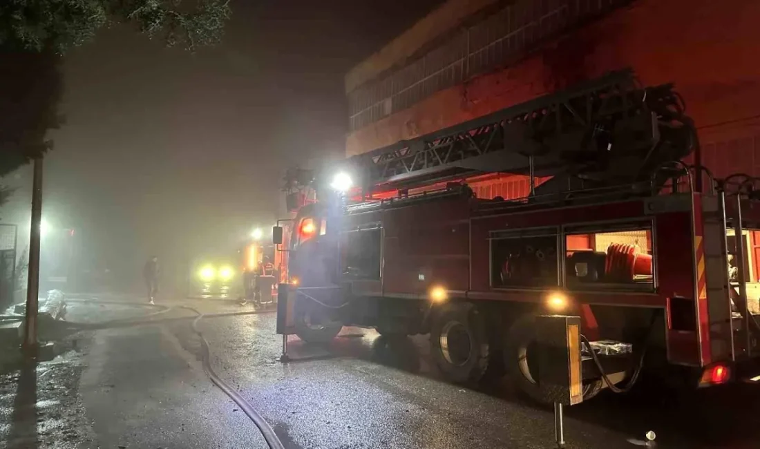 Uşak'taki poşet fabrikasında çıkan