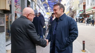 Vali Faik Oktay Sözer, esnafla