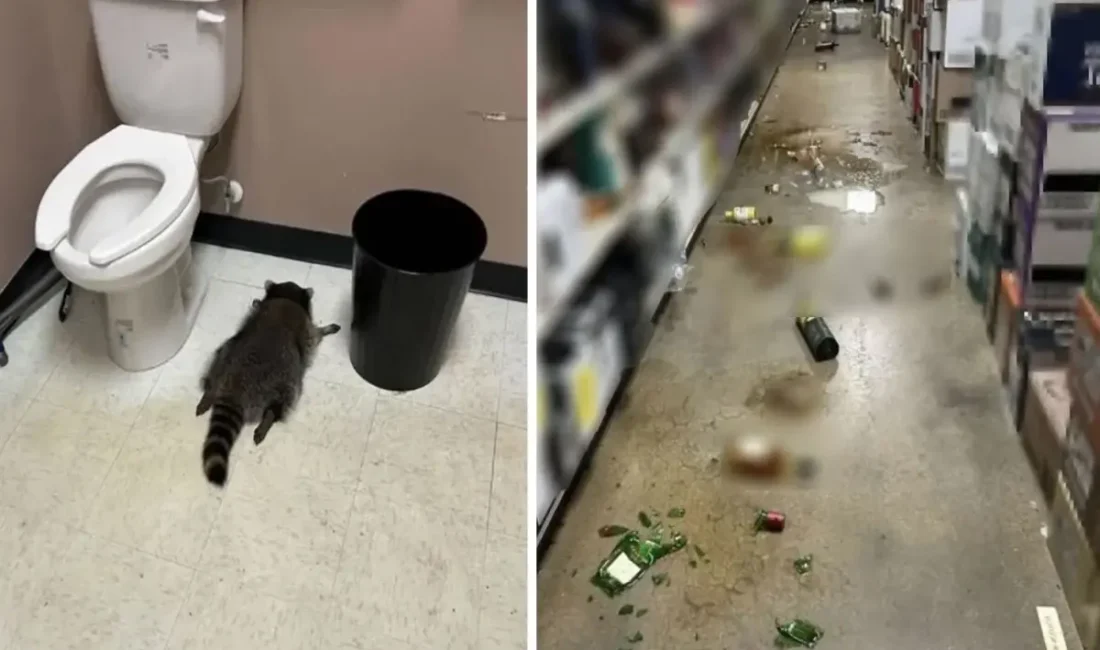 Virginia'da Rakunun eğlence dolu