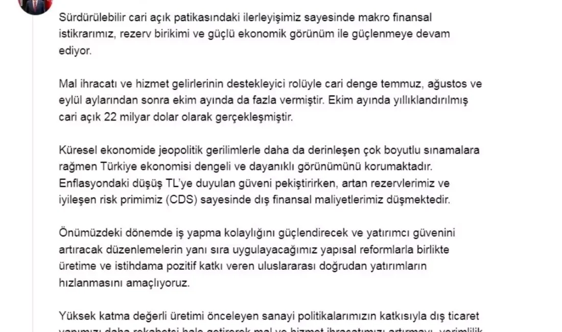 Yılmaz, ekonomik istikrarı sağlamak