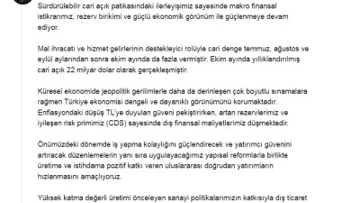 Yılmaz: Ekonomik İstikrar ve Yüksek Katma Değer Odaklı Sanayi Stratejimiz